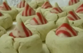 Peppermint Candy Cane Kiss Cookies - Festive Holiday Treats
