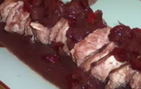 Pork Medallions with Port and Dried Cranberry Sauce