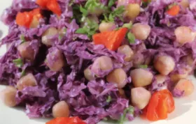 Red Cabbage and Chickpea Salad