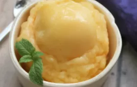Refreshing and Easy No-Churn Peach Sorbet