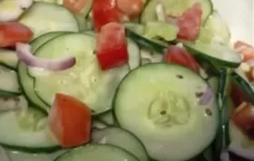 Refreshing and flavorful dilled cucumber, tomato, and celery salad