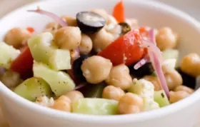 Refreshing and flavorful Greek Garbanzo Bean Salad