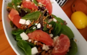 Refreshing and Tangy Citrus Spinach Salad Recipe with Creamy Feta and Cranberry Dressing