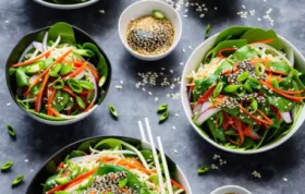 Refreshing Asian Salad with Sesame Dressing