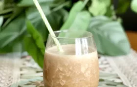 Refreshing Honeydew Juice Infused with Decadent Chocolate Syrup