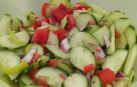 Refreshing Italian Tomato Cucumber Salad with Tangy Balsamic Dressing