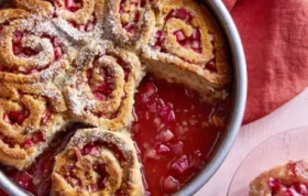 Rhubarb-Cranberry Roll-Ups