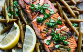 Roasted Salmon with White Wine Sauce