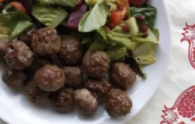 Saffron and Herb Meatballs with Pomegranate Glaze