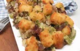 Sausage Mushroom Tater Tot Stuffing - The Ultimate Comfort Food