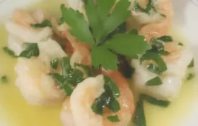 Sauteed Shrimp with Garlic Lemon and White Wine