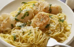 Savory Sea Scallops and Angel Hair Pasta