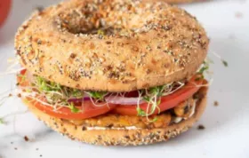 School Lunch Bagel Sandwich