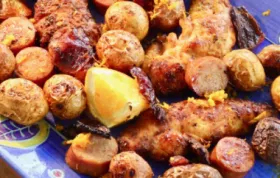 Sheet-Pan Baked Seville Chicken Sausage and Vegetables