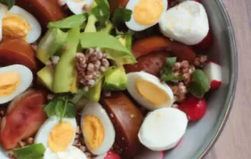 Sorghum, Quail Egg, Avocado, Kumato, and Buffalo Mozzarella Bowl Recipe