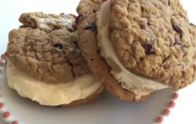 Spiced Apple Oatmeal Cookie Ice Cream Sandwiches