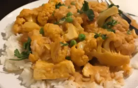 Spicy and flavorful cauliflower and tofu masala