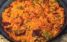 Spicy and Flavorful Red Rice with Sausage