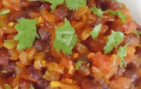 Spicy Vegetarian Black Beans Fusion Recipe