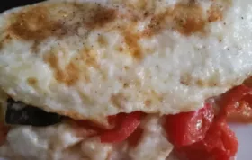 Spinach Tomato and Feta Egg White Omelette