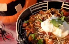 Spooky Slow Cooker Turkey Lentil Chili Recipe