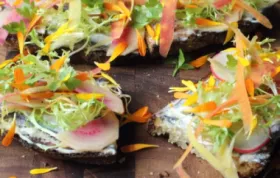 Spring Vegetable Tartine with White Anchovies