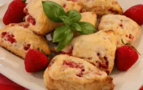 Strawberry and Basil Scones