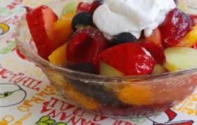 Summer Fruit Salad with Whipped Cream