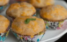 Summer Peach Basil Cheddar Muffins