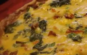 Surimi Spinach and Roasted Red Pepper Quiche