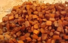 Sweet and caramelized glazed root vegetables