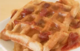 Sweet Potato Waffles with Cranberry Maple Syrup