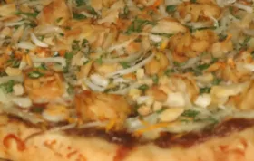 Thai Chicken Pizza with Carrots and Cilantro