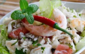 Thai Shrimp, Chicken, Grapefruit, and Coconut Salad Recipe
