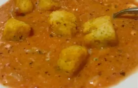 Tomato and Orzo Soup with Gorgonzola