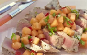 Tuna Steaks with Melon Salsa