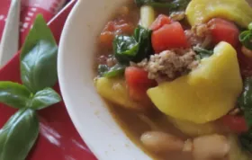 Tuscan Bean, Chicken and Italian Sausage Soup