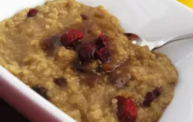 Warm and comforting quinoa porridge