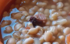 Warm and comforting slow cooker northern white bean soup