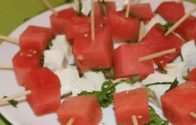 Watermelon Feta Skewers