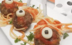 Zombie Eyes Halloween Meatballs