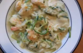 Zucchini Fettuccine with Cauliflower Alfredo and Peas